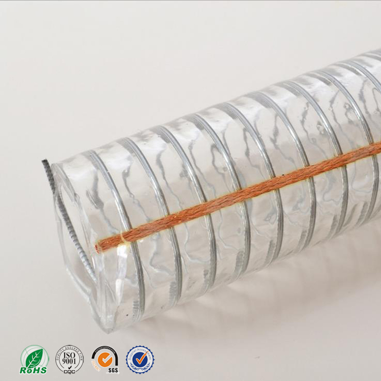 3 inch Clear Steel Wire Braided PVC Reinforced Suction Hose